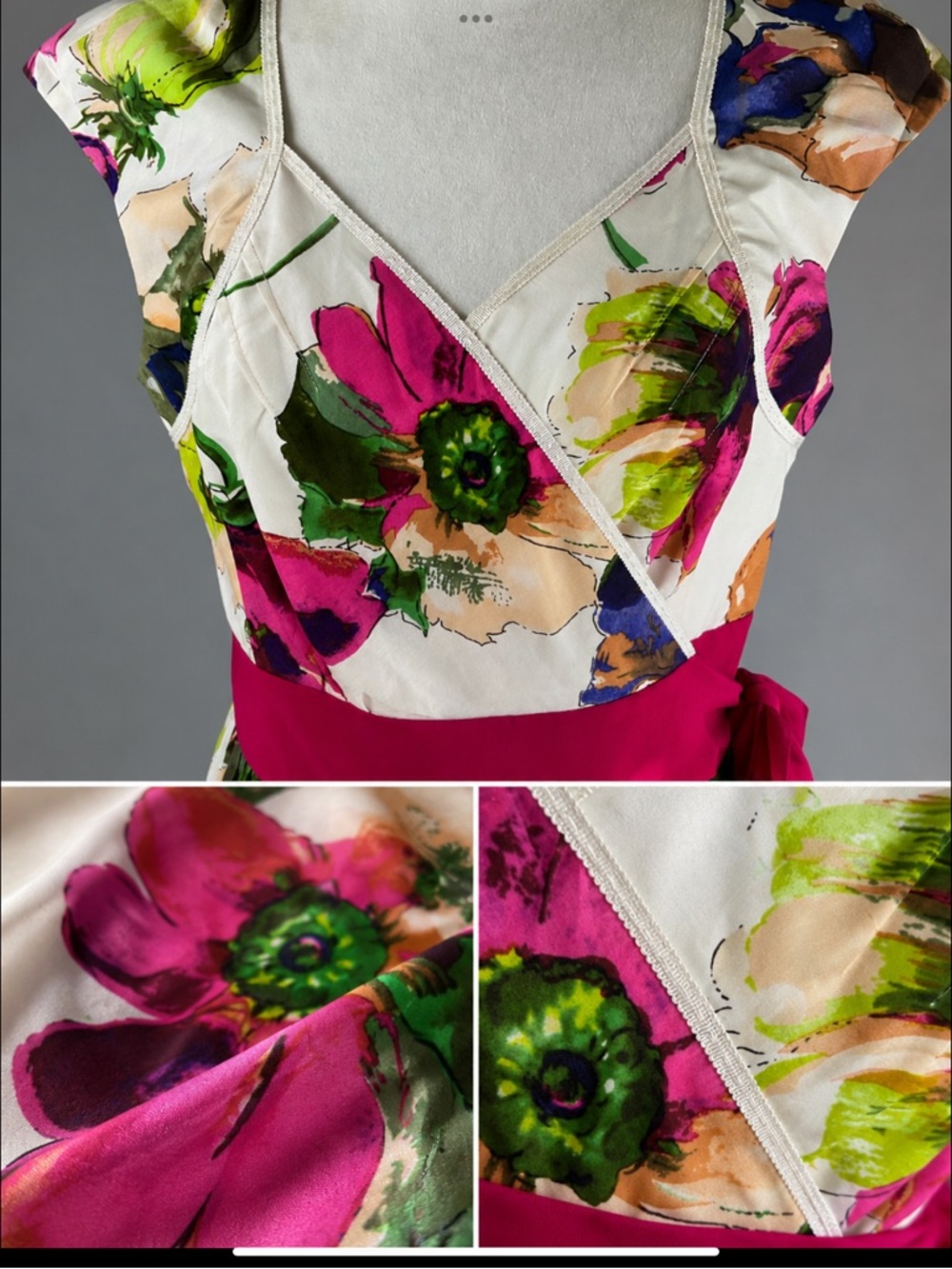Ted Baker London English Garden Wrap Dress NWT Silk Cotton Floral Dress 🌸 - Picture 13 of 16